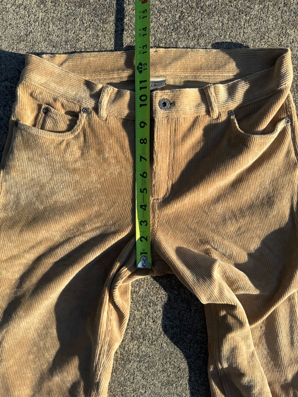 L.L. Bean Women's Bootcut Corduroy Jeans in Tan 10 Long Cottagecore Neutral - Picture 7 of 13